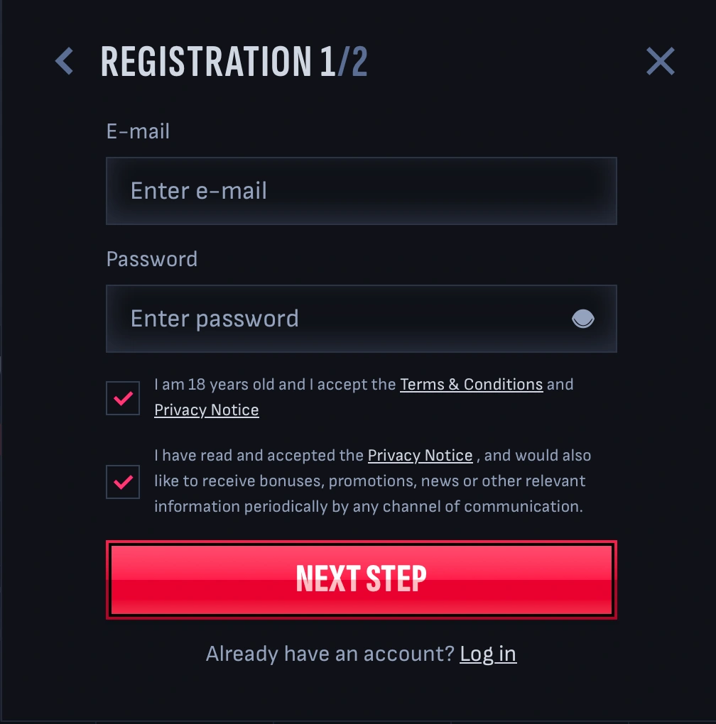Procédure d'inscription étape par étape